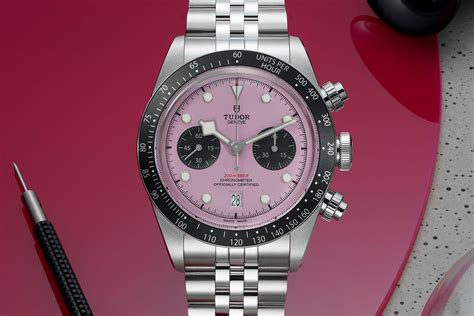 tudor chronograph pink dial